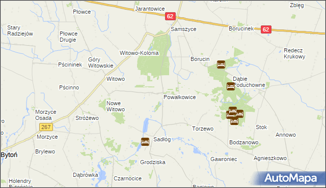 mapa Powałkowice, Powałkowice na mapie Targeo