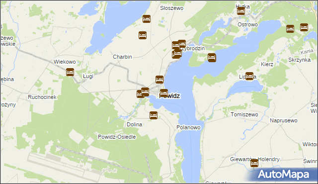 mapa Powidz powiat słupecki, Powidz powiat słupecki na mapie Targeo
