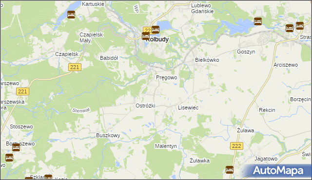 mapa Pręgowo Górne, Pręgowo Górne na mapie Targeo