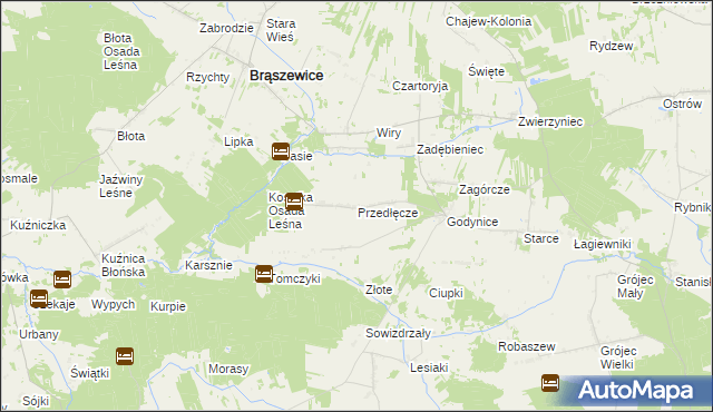 mapa Przedłęcze, Przedłęcze na mapie Targeo