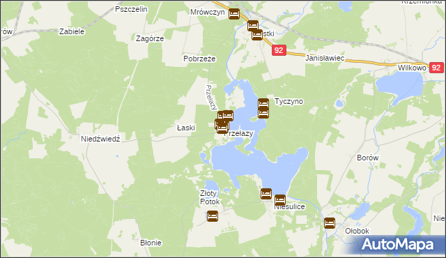 mapa Przełazy, Przełazy na mapie Targeo