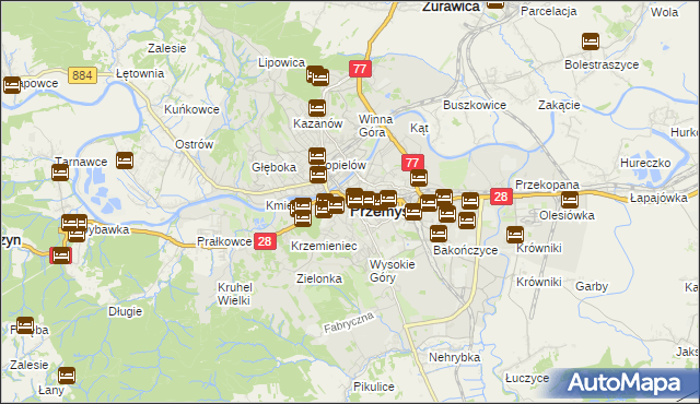 mapa Przemyśla, Przemyśl na mapie Targeo