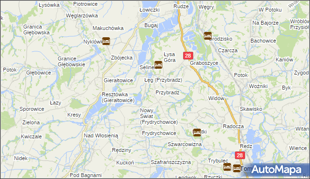 mapa Przybradz, Przybradz na mapie Targeo