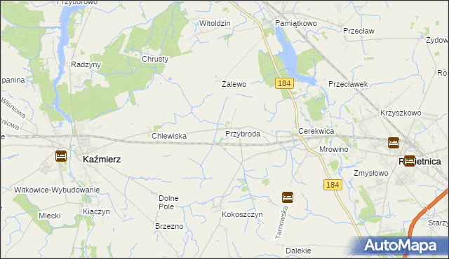 mapa Przybroda, Przybroda na mapie Targeo