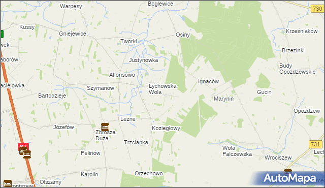 mapa Przydróżek, Przydróżek na mapie Targeo