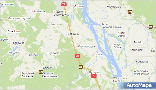 mapa Przydworzyce, Przydworzyce na mapie Targeo