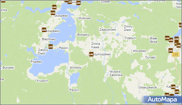 mapa Przymuszewo gmina Brusy, Przymuszewo gmina Brusy na mapie Targeo