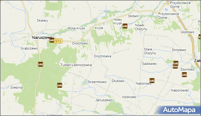 mapa Rąbież gmina Naruszewo, Rąbież gmina Naruszewo na mapie Targeo