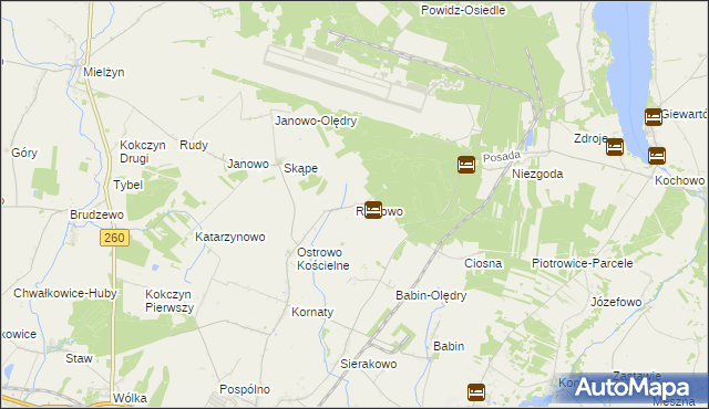 mapa Radłowo gmina Strzałkowo, Radłowo gmina Strzałkowo na mapie Targeo