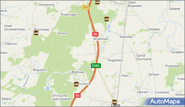 mapa Radomicko gmina Lipno, Radomicko gmina Lipno na mapie Targeo
