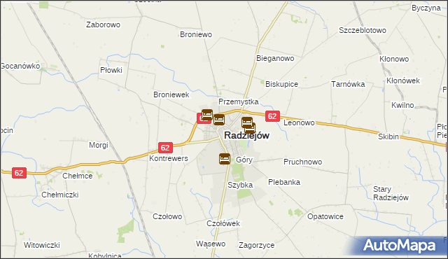 mapa Radziejów, Radziejów na mapie Targeo