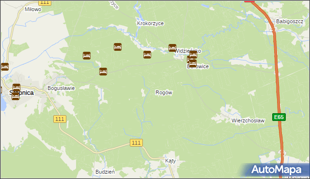 mapa Rogów gmina Stepnica, Rogów gmina Stepnica na mapie Targeo