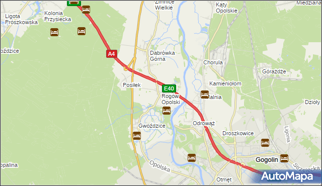 mapa Rogów Opolski, Rogów Opolski na mapie Targeo