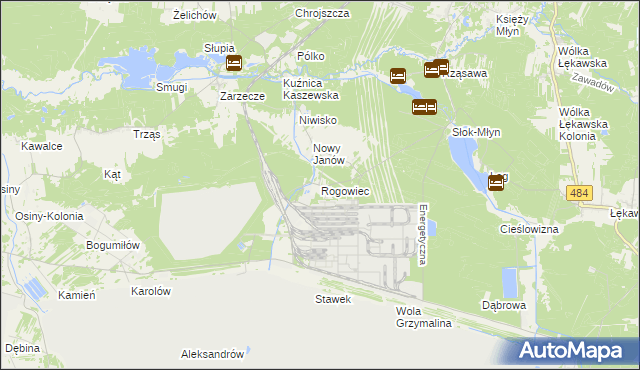 mapa Rogowiec, Rogowiec na mapie Targeo