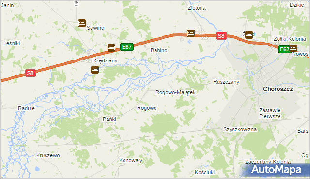 mapa Rogowo-Majątek, Rogowo-Majątek na mapie Targeo