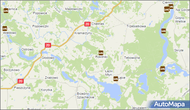 mapa Rokitniki, Rokitniki na mapie Targeo