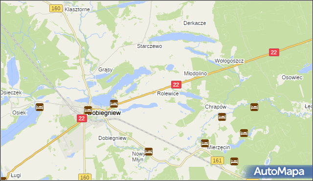 mapa Rolewice, Rolewice na mapie Targeo