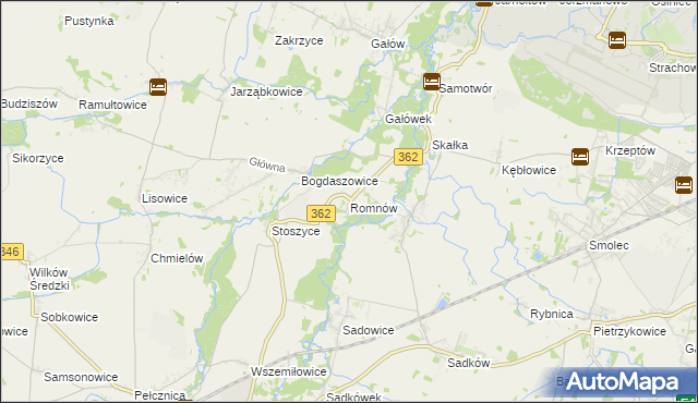 mapa Romnów, Romnów na mapie Targeo