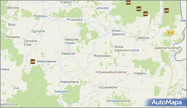 mapa Rozbitówka, Rozbitówka na mapie Targeo