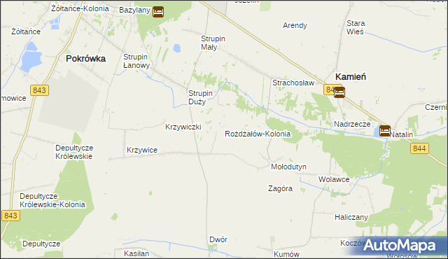 mapa Rożdżałów-Kolonia, Rożdżałów-Kolonia na mapie Targeo