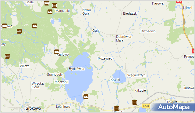 mapa Różewiec, Różewiec na mapie Targeo