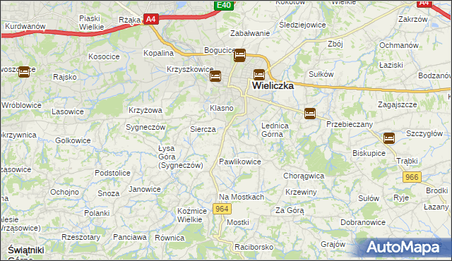 mapa Rożnowa, Rożnowa na mapie Targeo