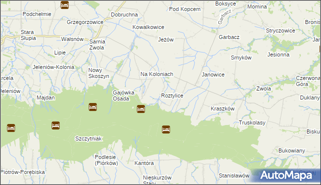 mapa Roztylice, Roztylice na mapie Targeo