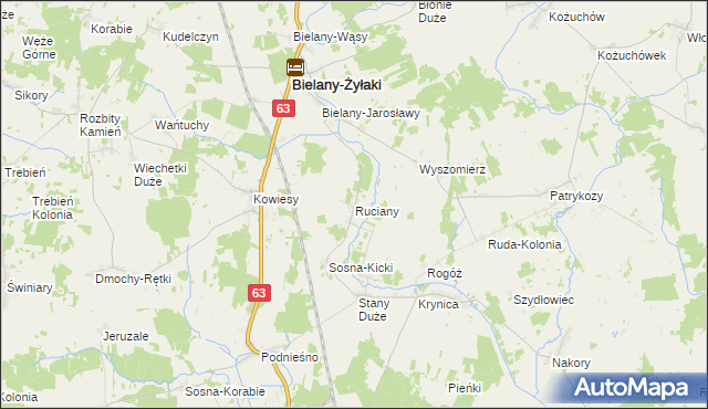 mapa Ruciany, Ruciany na mapie Targeo