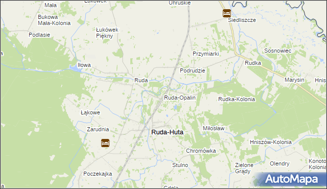 mapa Ruda-Opalin, Ruda-Opalin na mapie Targeo