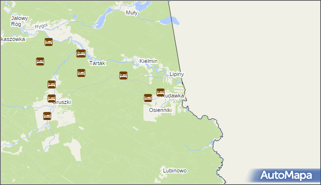 mapa Rudawka gmina Płaska, Rudawka gmina Płaska na mapie Targeo