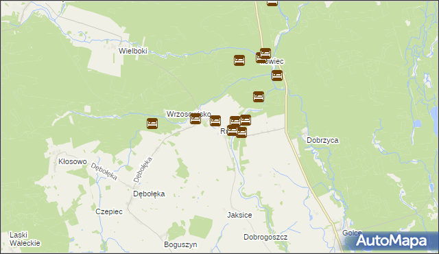 mapa Rudki gmina Wałcz, Rudki gmina Wałcz na mapie Targeo