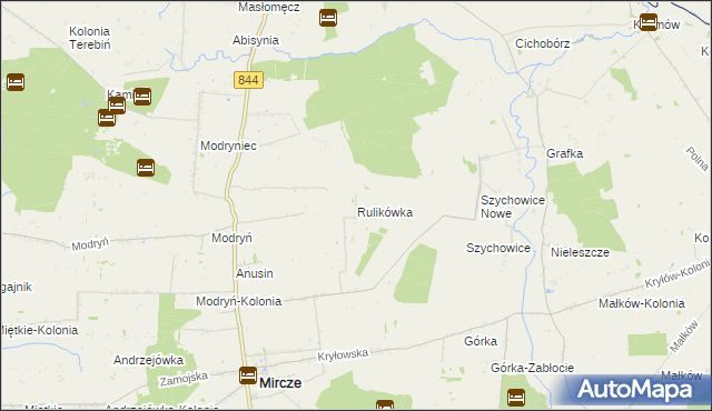 mapa Rulikówka, Rulikówka na mapie Targeo