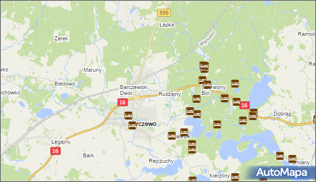 mapa Ruszajny, Ruszajny na mapie Targeo