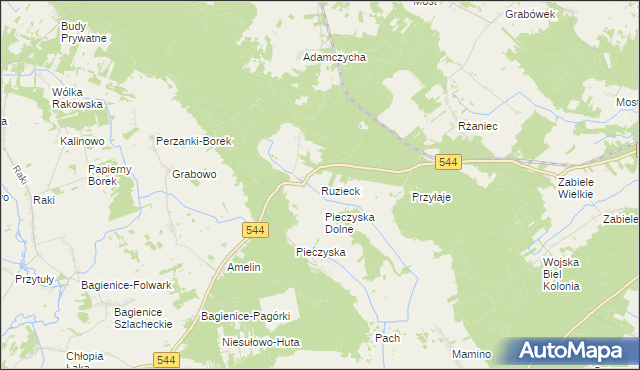 mapa Ruzieck, Ruzieck na mapie Targeo