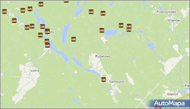 mapa Rybakowo, Rybakowo na mapie Targeo