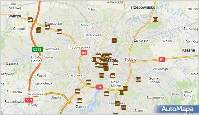 mapa Rzeszów, Rzeszów na mapie Targeo