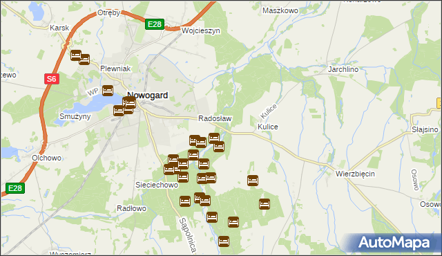 mapa Sąpole, Sąpole na mapie Targeo