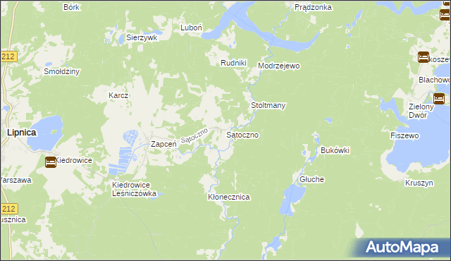 mapa Sątoczno gmina Lipnica, Sątoczno gmina Lipnica na mapie Targeo