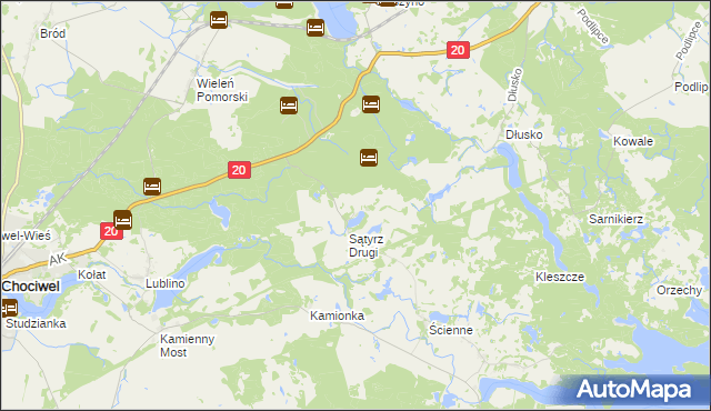 mapa Sątyrz Pierwszy, Sątyrz Pierwszy na mapie Targeo