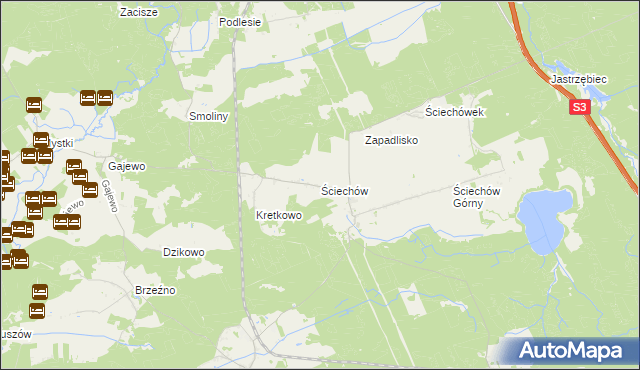 mapa Ściechów, Ściechów na mapie Targeo