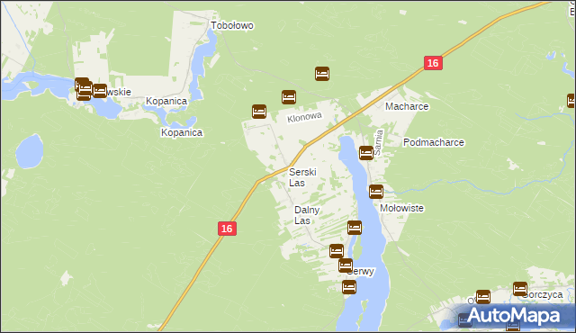 mapa Serski Las, Serski Las na mapie Targeo