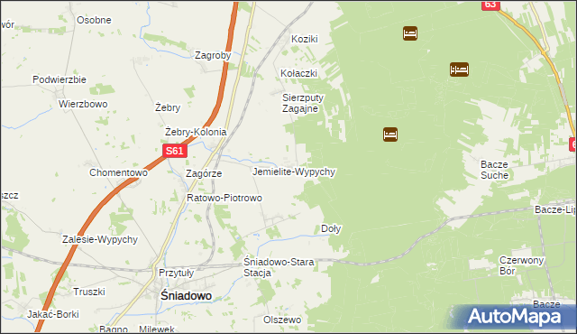 mapa Sierzputy-Marki, Sierzputy-Marki na mapie Targeo