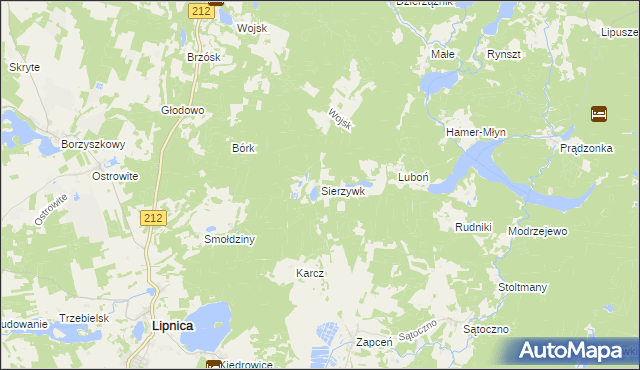 mapa Sierzywk, Sierzywk na mapie Targeo