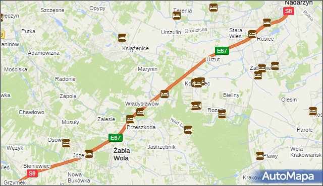 mapa Siestrzeń, Siestrzeń na mapie Targeo