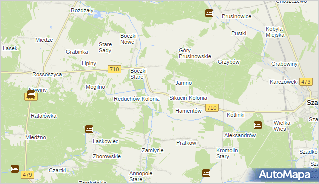 mapa Sikucin, Sikucin na mapie Targeo