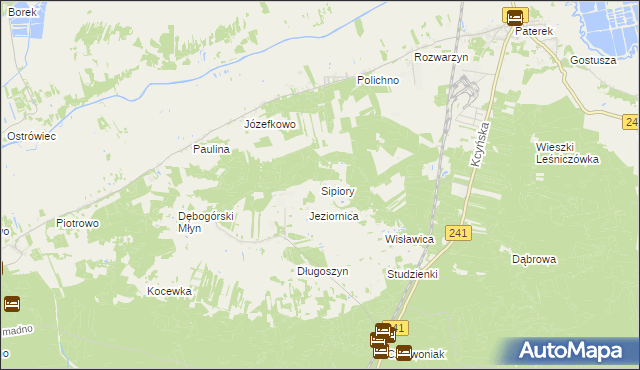 mapa Sipiory, Sipiory na mapie Targeo