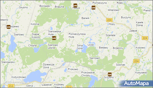 mapa Sitna Góra, Sitna Góra na mapie Targeo