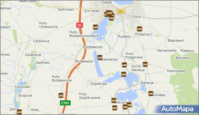 mapa Skarbienice, Skarbienice na mapie Targeo