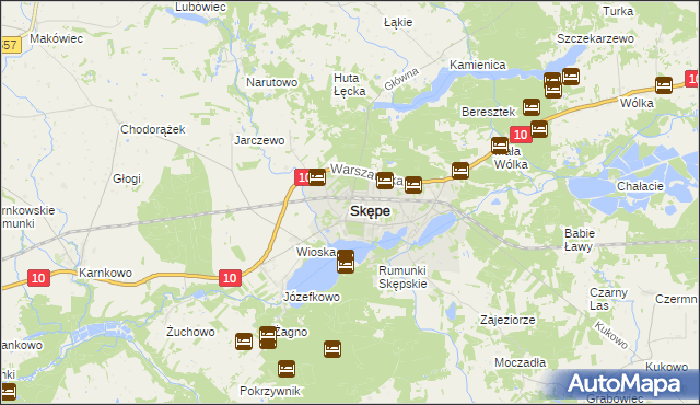 mapa Skępe, Skępe na mapie Targeo