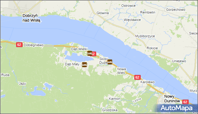 mapa Skoki Duże, Skoki Duże na mapie Targeo